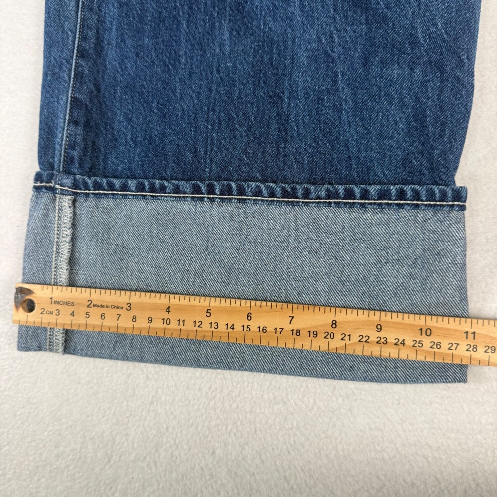 Madewell Superwide-Leg Jeans Women 28 Blue Cotton Denim High Rise Patch Pocket - Picture 8 of 10